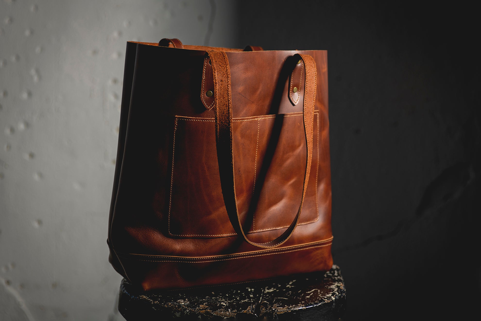 Medea Tote Bag - Antique Tan - Samson Family Leather